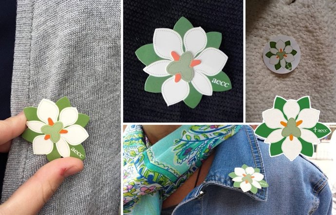 Un nuevo símbolo contra el cáncer, la flor, por la AECC 