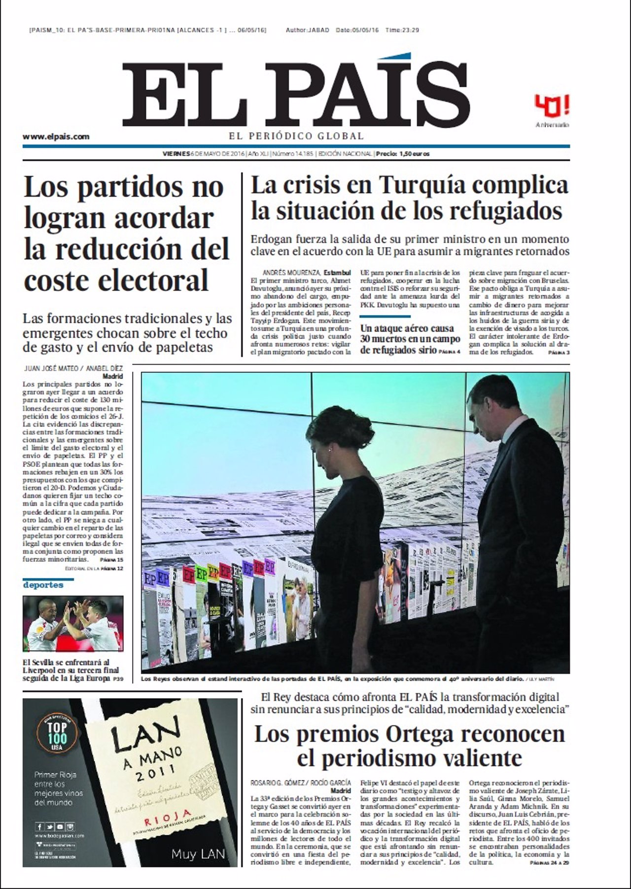 Portada El País