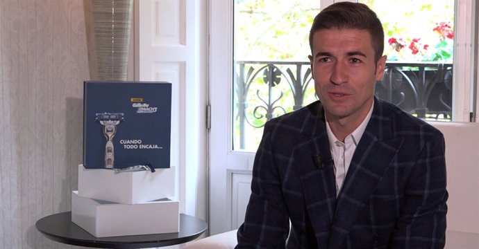 Gabi jugador Atlético de Madrid en anuncio de Gillette