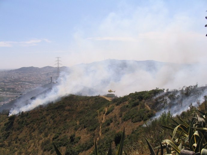Incendio en Santa Coloma de Gramanet, el verano de 2007