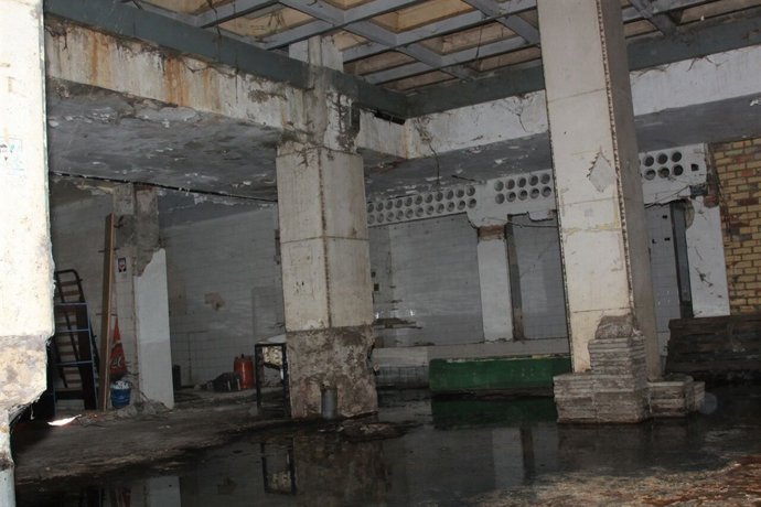 Mercado abandonado en San Jerónimo
