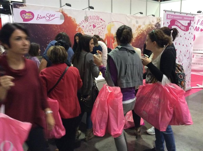Expositor de ElPozo BienStar en la feria Sport Woman Madrid 