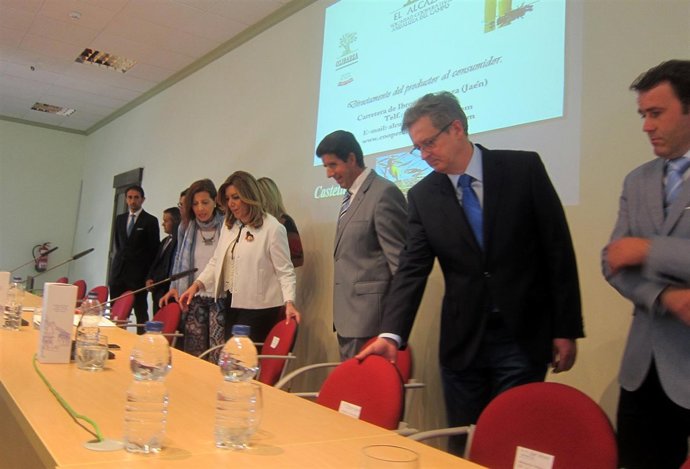 Susana Díaz, en el acto en la cooperativa El Alcázar.