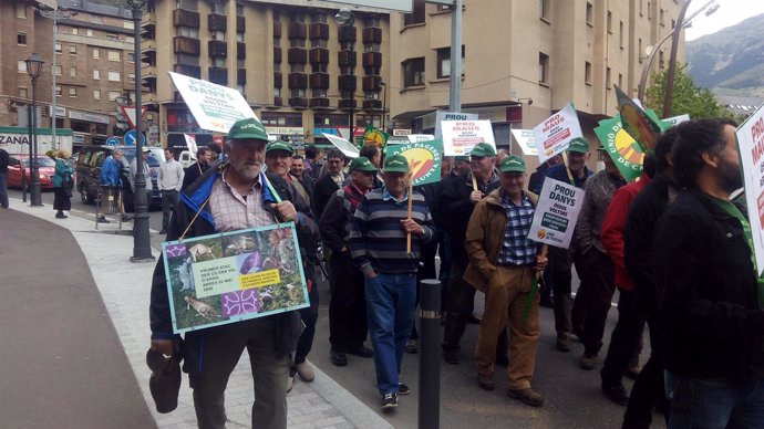 Protesta de Unió de Pagesos en Vielha