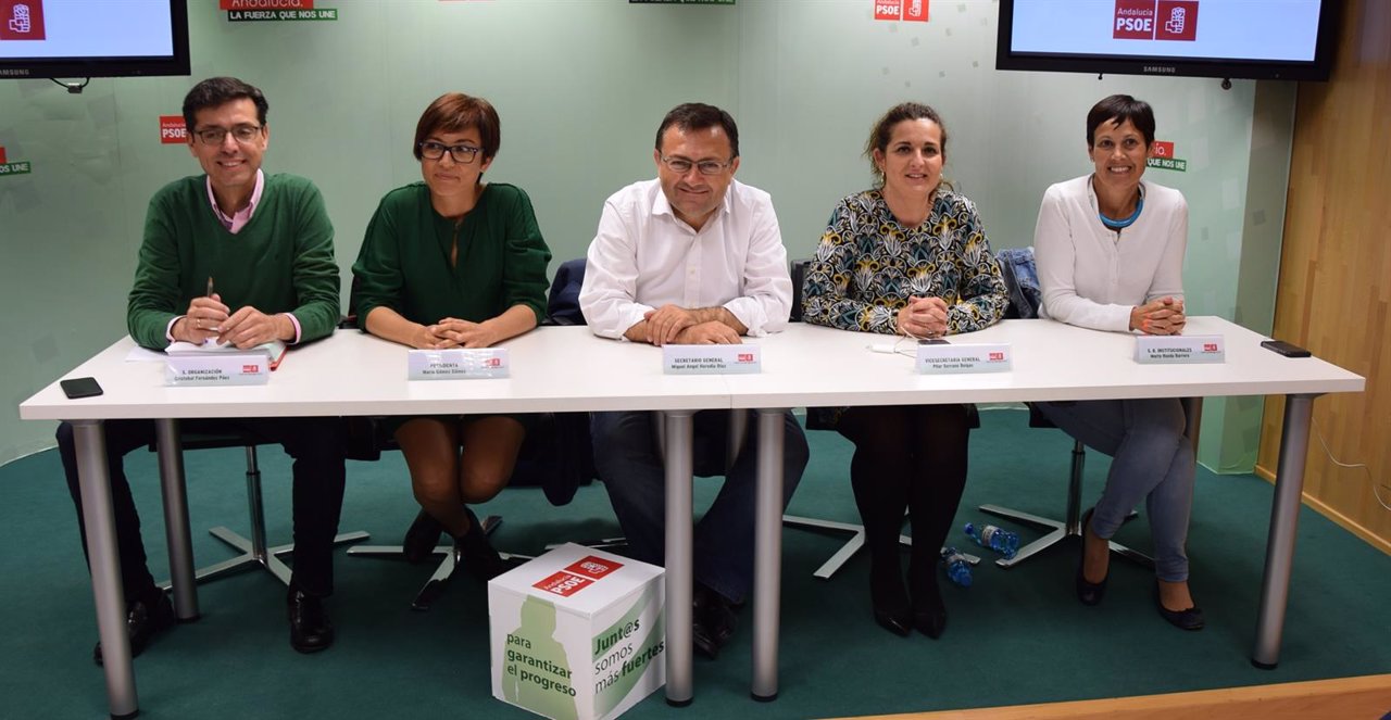 Fernández, Gámez, Heredia, Serrano del PSOE de Málaga 
