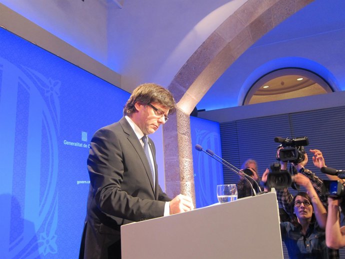 El presidente del Govern, Carles Puigdemont