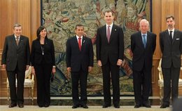 El rey Felipe VI recibe al presidente de Perú Ollanta Humala
