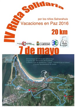 Cartel de la ruta solidaria por los niños saharauis