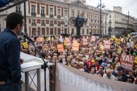 Afectados por la estafa de Fórum y Afinsa se manifiestan en Madrid para exigir una solución