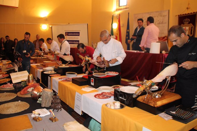 Consurso de cortadores de jamón de Jerez de los Caballeros