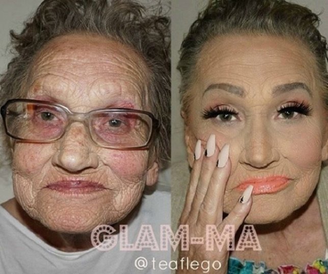 Conocida como 'Glam Ma', esta abuela de 80 rompe Internet con su maquillaje