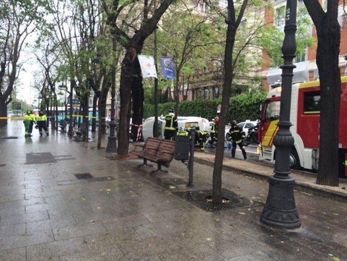 Accidente en la Castellana