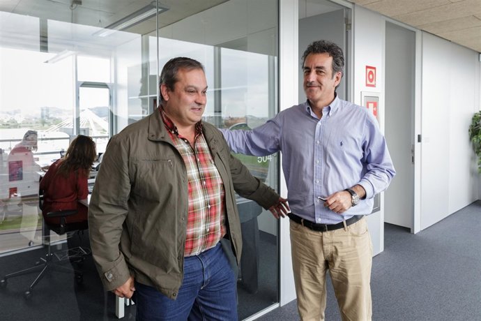 Martín con el presidente de la Red Cántabra de Desarrollo Rural 
