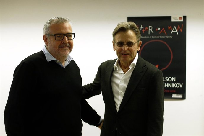 Jorge Culla y Mijail Baryshnikov en la presentación de 'Letter to a man' 