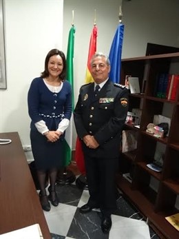 Crespín y Lorente durante el encuentro mantenido