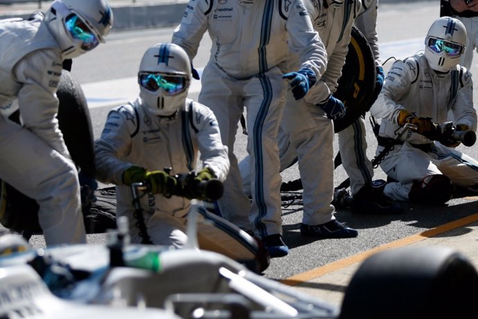Pit stop del equipo Williams de Fórmula 1