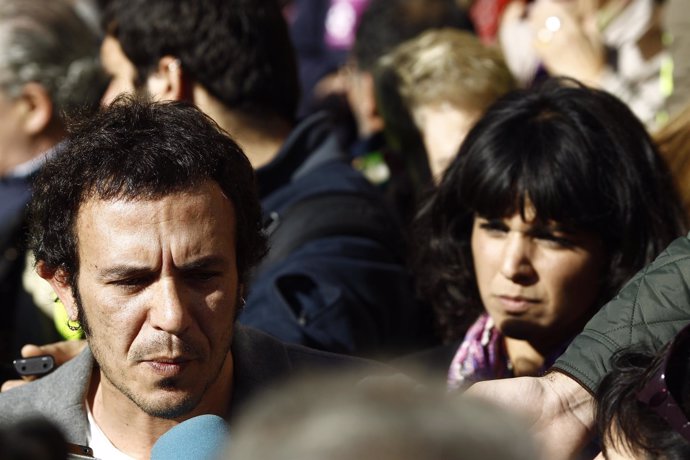 Manifestación 'No en nuestro nombre', Kichi y Teresa Rodríguez, Podemos