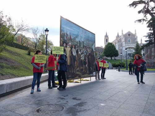 Protesta de Greenpeace en el Prado