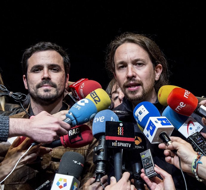 Alberto Garzón y Pablo Iglesias 