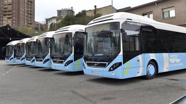 Vehículos híbridos en el TUS, autobuses muncipales de Santander