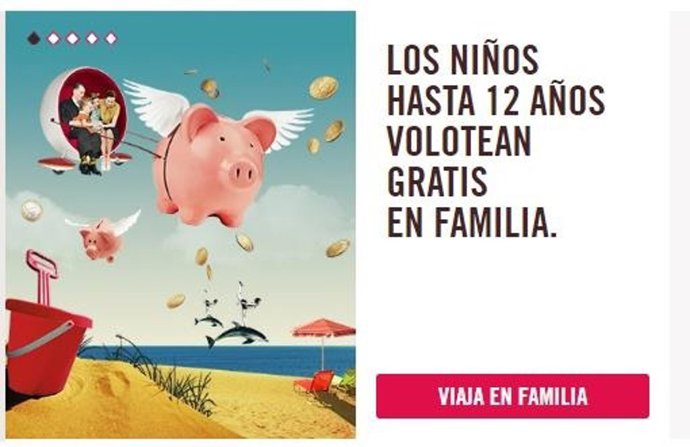 Los niños volarán gratis en Volotea