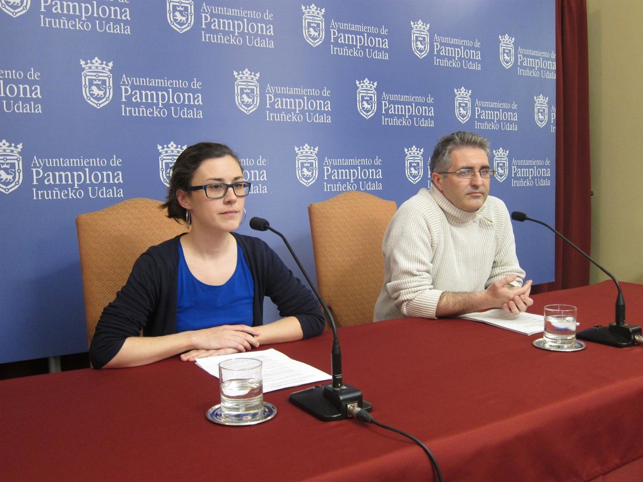 Laura Berro y Alberto Labarga en la rueda de prensa