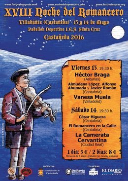 Cartel de la XVIII Noche del Romancero de Castañeda