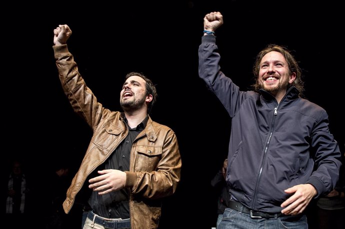 Alberto Garzón y Pablo Iglesias 