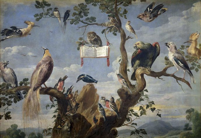 Concierto de aves, de  Frans Snyders, en el Museo del Prado
