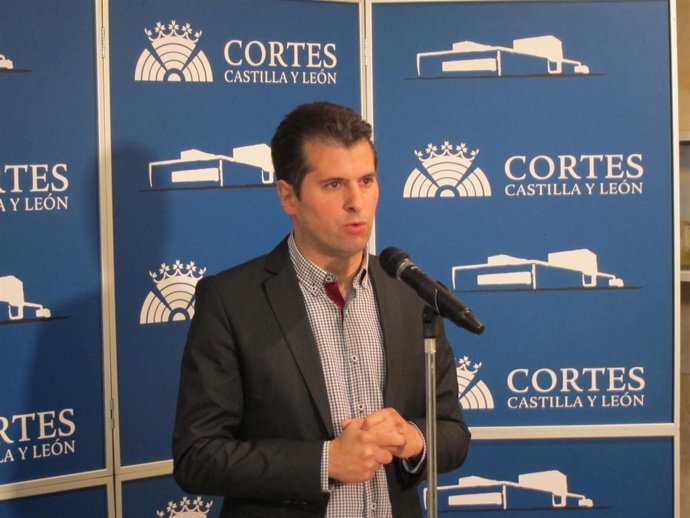 Luis Tudanca, en las Cortes de CyL. 