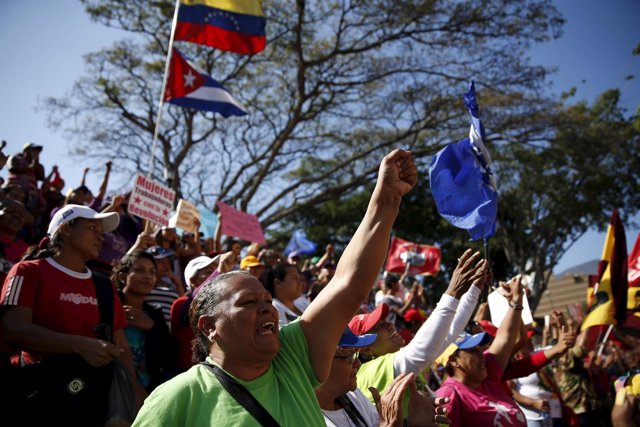 Manifestación 'chavista' en Caracas