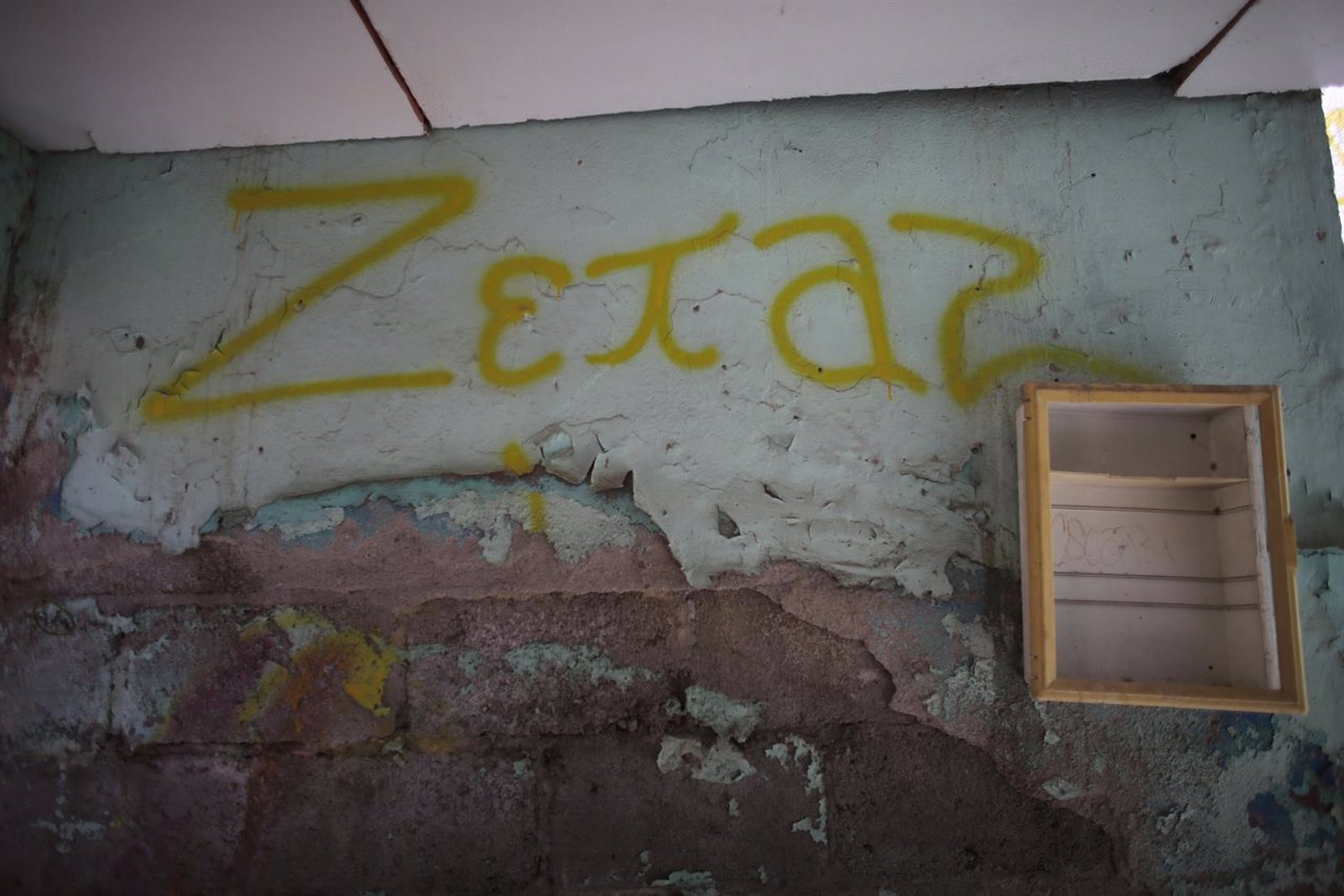 Un grafiti de la oragnización criminal de Los Zetas 