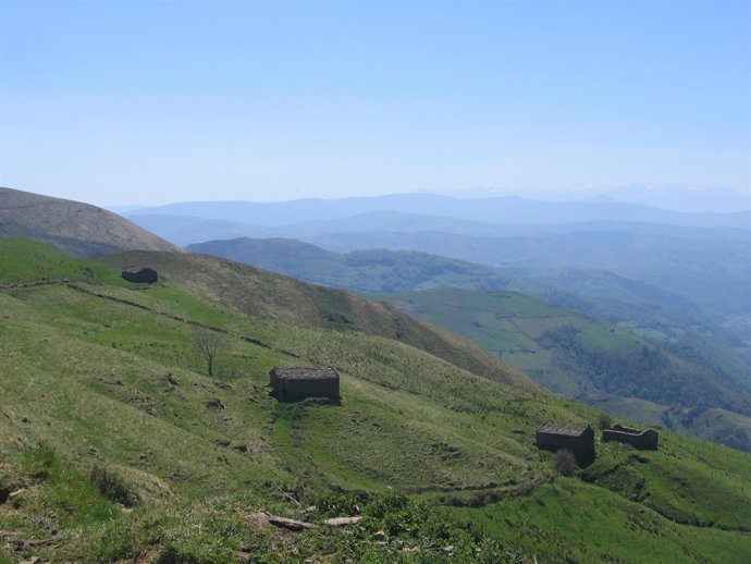 Paisaje  Valles Pasiegos - Cabañas 
