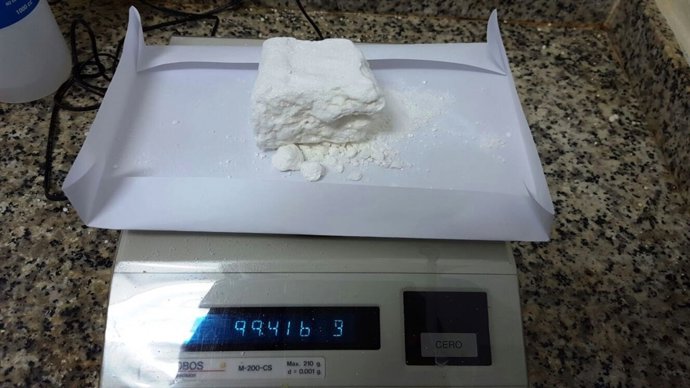 Cocaína de gran pureza intervenida en Bornos