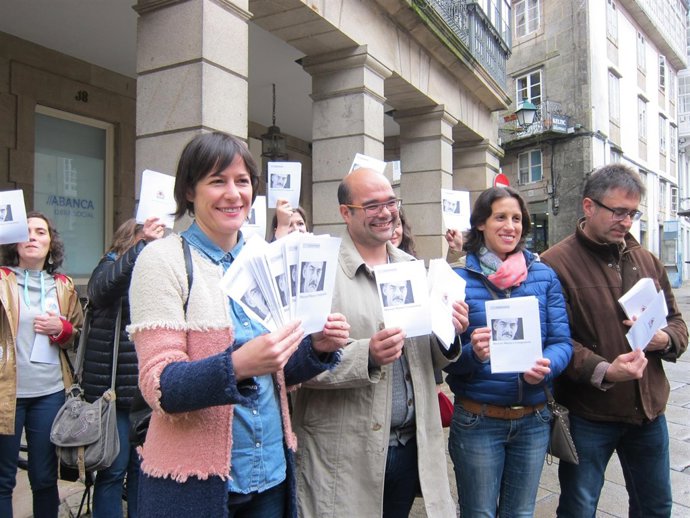 La portavoz nacional del BNG, Ana Pontón, en un acto este viernes