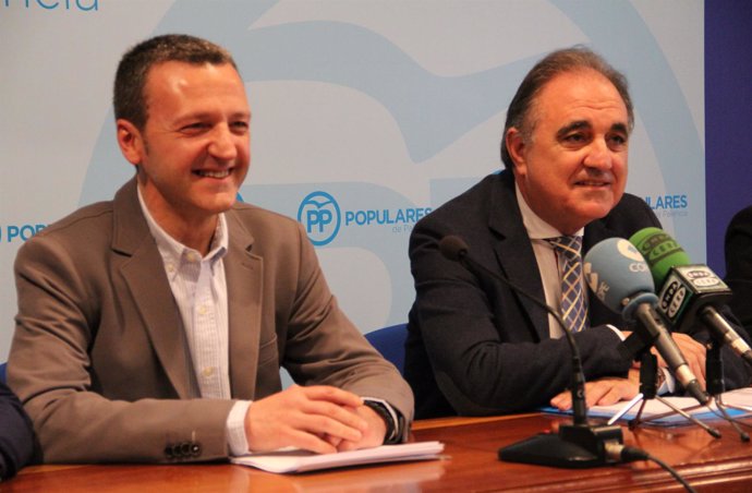 Los parlamentarios del PP por Palencia, Miguel Ángel Paniagua y J.A. Rubio