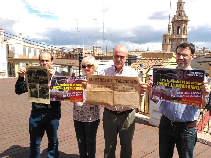 Convocatoria del acto para conmemorar los bombardeos fascistas sobre Valencia