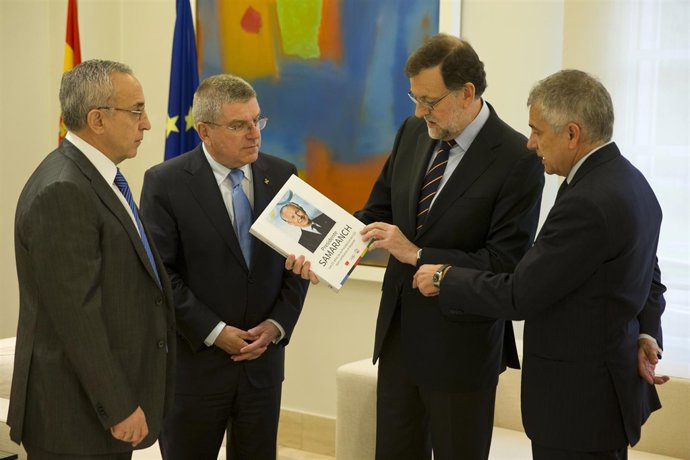 Mariano Rajoy recibe a Thomas Bach, Alejandro Blanco y Juan Antonio Samaranch