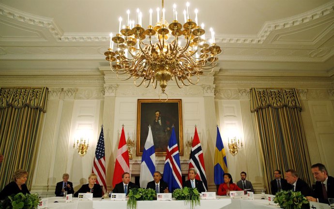 Obama recibe en la Casa Blanca a dirigentes de los países nórdicos