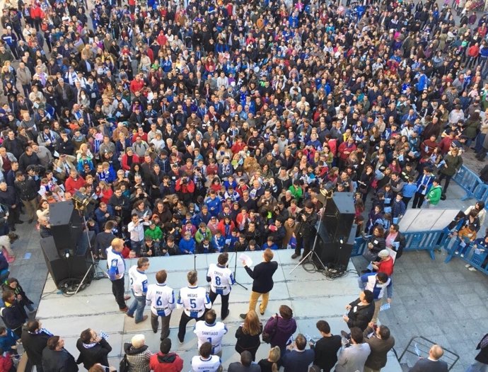 Leganés recibe el apoyo de la ciudad en un acto multitudinario
