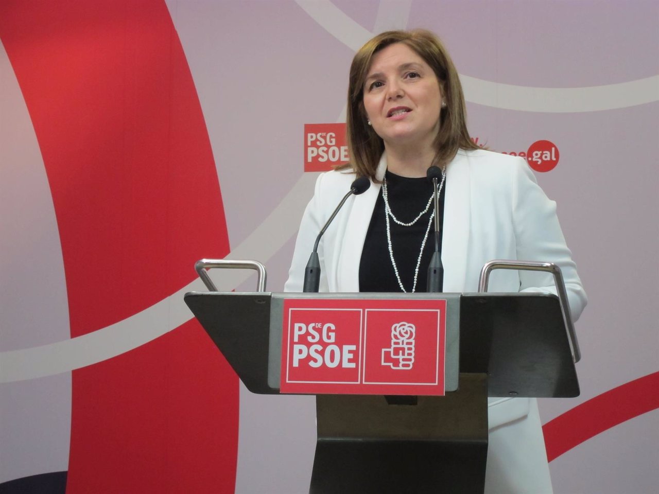 La presidenta de la gestora del PSdeG, Pilar Cancela