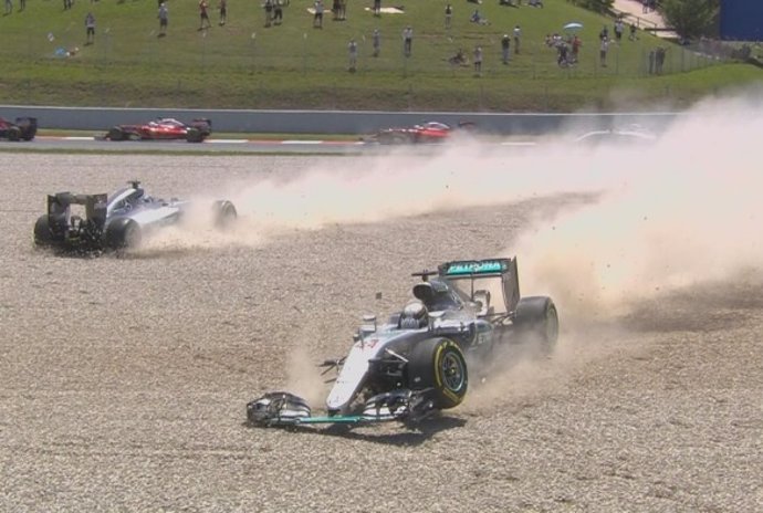 Lewis Hamilton Nico Rosberg Gran Premio GP España Montmeló accidente
