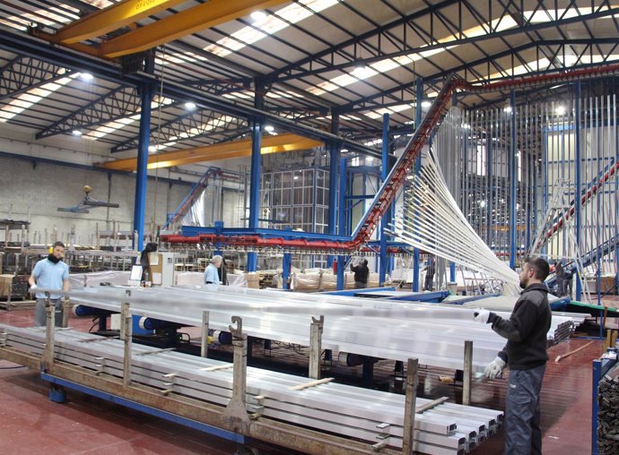 Fábrica de la gallega Cortizo, de fabricación de perfiles de aluminio