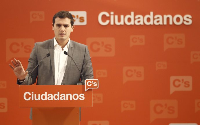 Albert Rivera en rueda de prensa