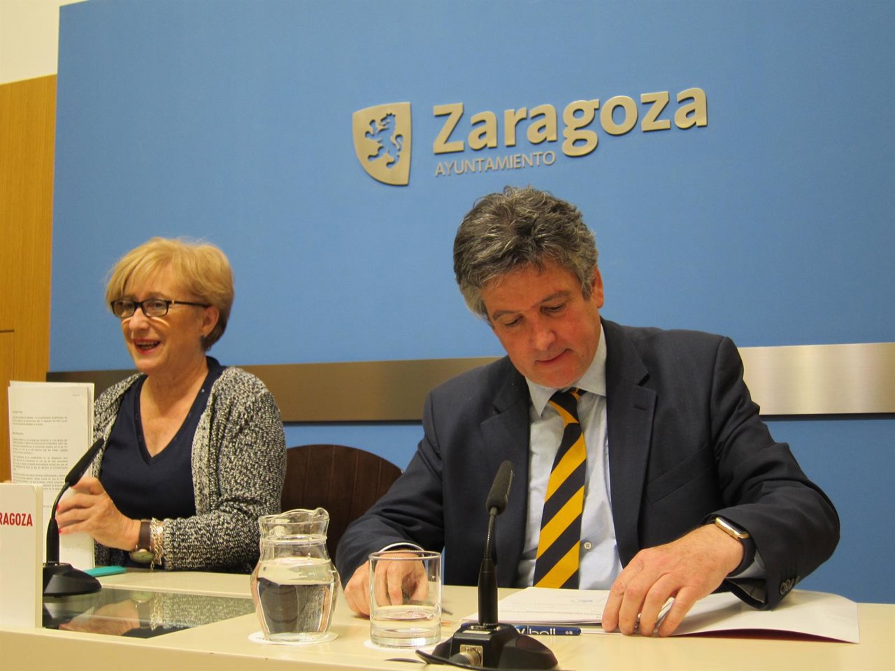 Los concejales del PSOE, Lola Campos y Javier Trivez