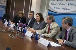 Franco y Nicolás en rueda de prensa