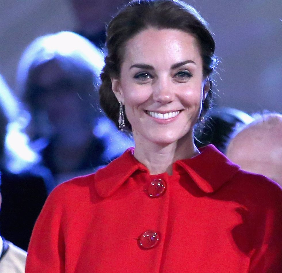 The Duchess of Cambridge attends the televised celebration of the Queen's 90th b