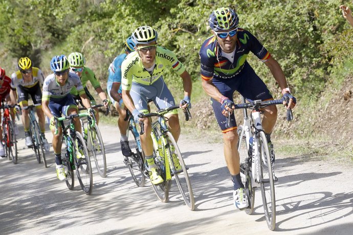 Alejandro Valverde en la octava etapa del Giro