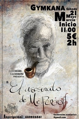 Cartel de la gymkana 'El asesinato de Mr. Pencroff'