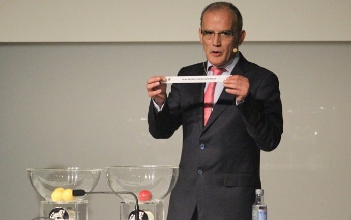 Papeleta del Racing en el sorteo en la RFEF